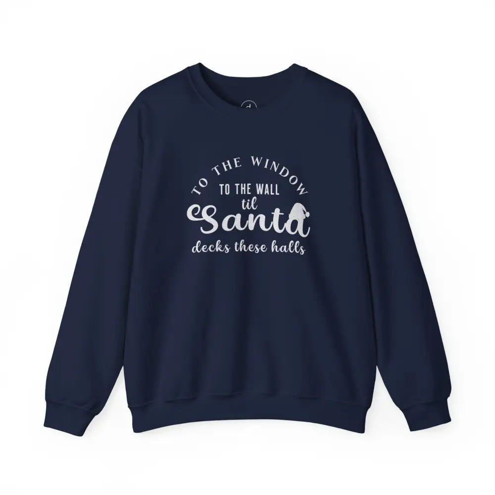 Deck These Halls Crewneck Sweatshirt - S / Navy - Sweatshirt
