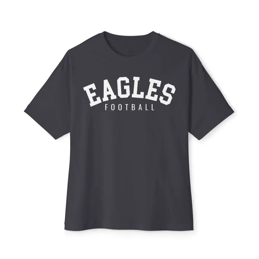 Eagles Football Chill Oversized Boxy Tee - Dark Grey / XS - T-Shirt