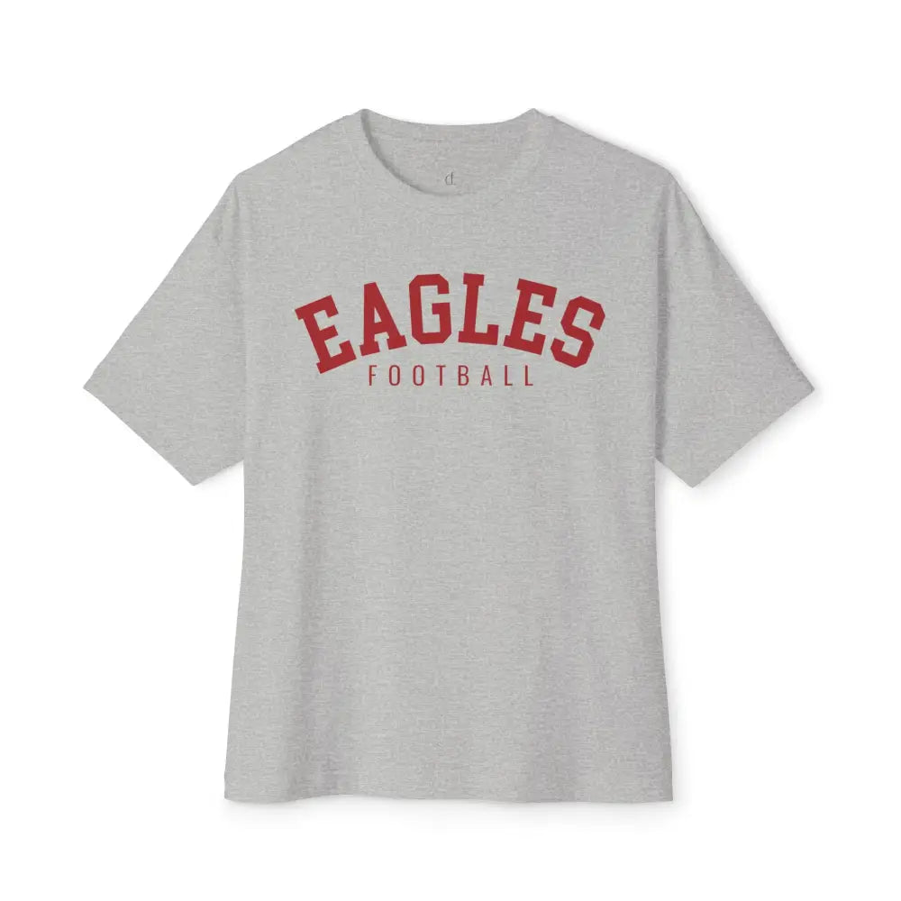 Eagles Football Oversized Boxy Tee - Athletic Heather / XS - T-Shirt