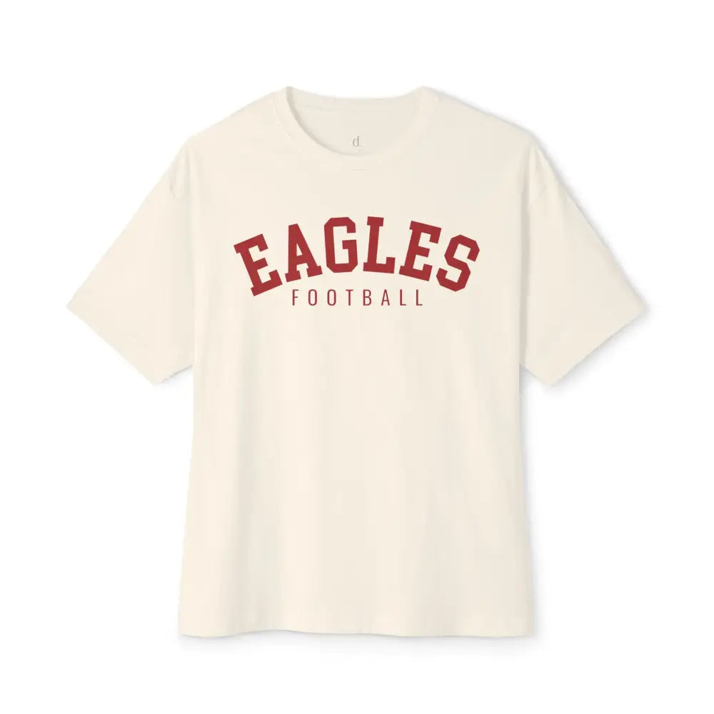 Eagles Football Oversized Boxy Tee - Natural / XS - T-Shirt