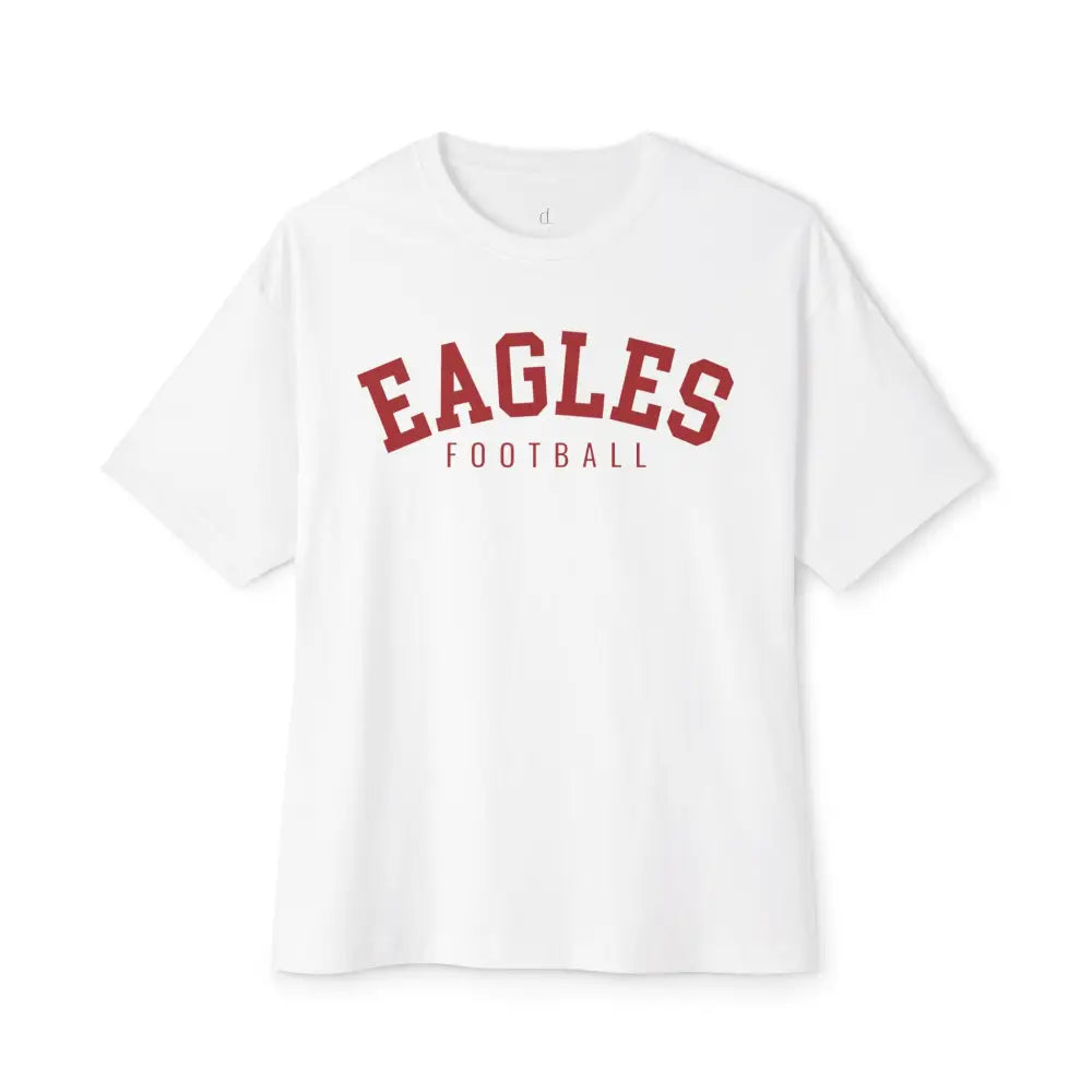 Eagles Football Oversized Boxy Tee - White / XS - T-Shirt