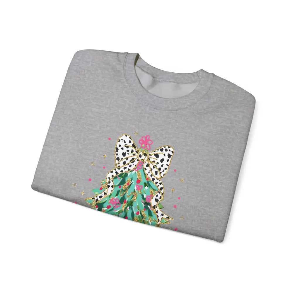 Glitter Christmas Tree Crewneck Sweatshirt - Sweatshirt