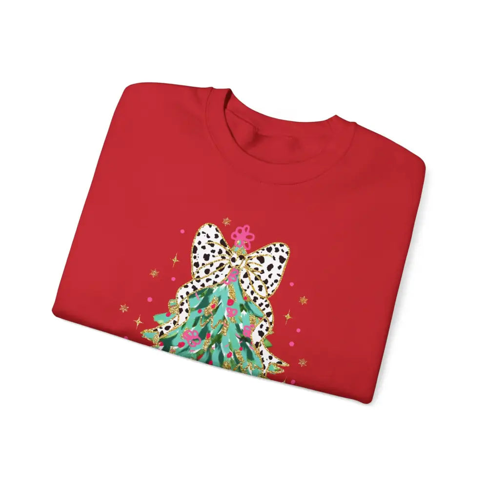 Glitter Christmas Tree Crewneck Sweatshirt - Sweatshirt