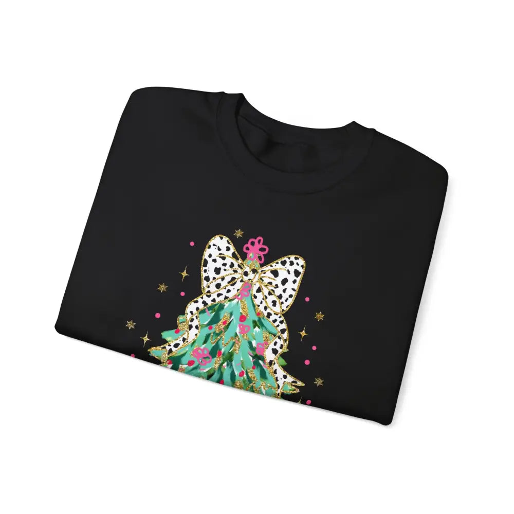 Glitter Christmas Tree Crewneck Sweatshirt - Sweatshirt