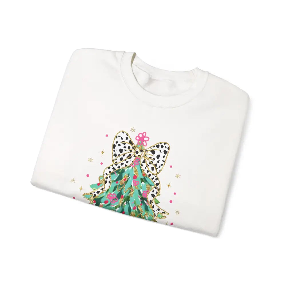 Glitter Christmas Tree Crewneck Sweatshirt - Sweatshirt