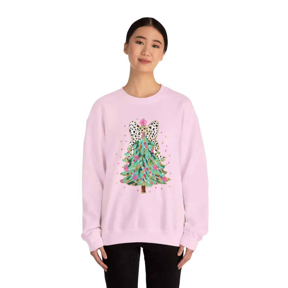 Glitter Christmas Tree Crewneck Sweatshirt - Sweatshirt