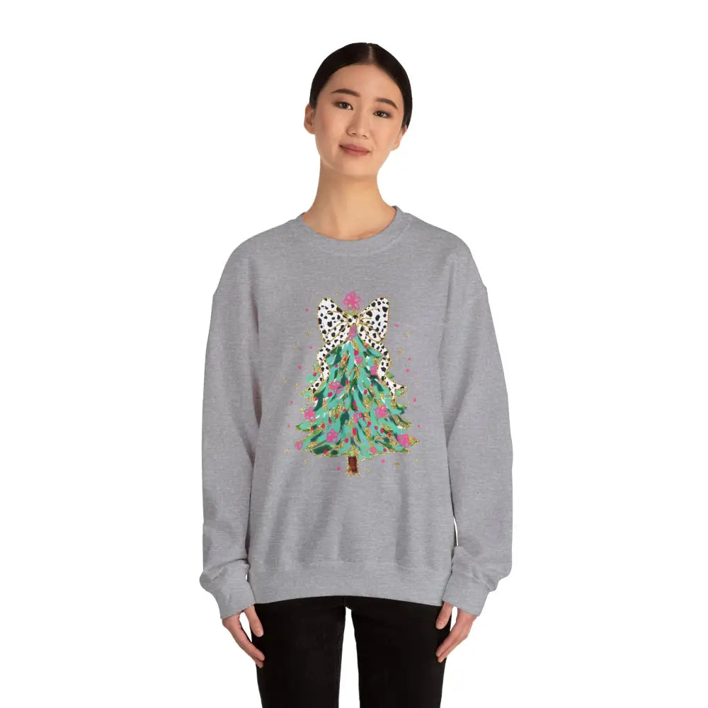 Glitter Christmas Tree Crewneck Sweatshirt - Sweatshirt