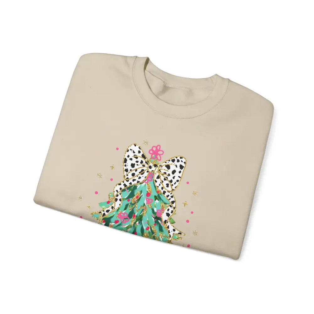 Glitter Christmas Tree Crewneck Sweatshirt - Sweatshirt
