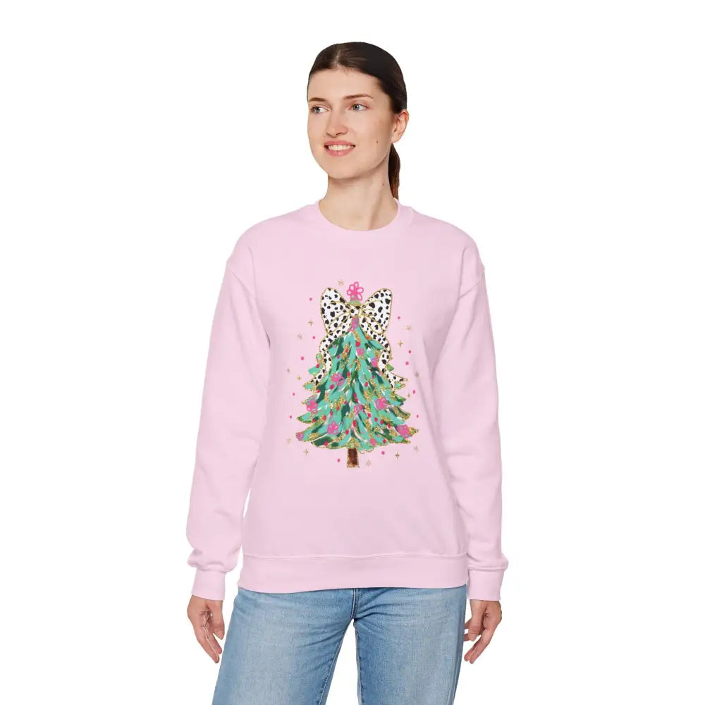 Glitter Christmas Tree Crewneck Sweatshirt - Sweatshirt