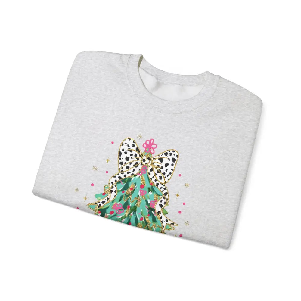 Glitter Christmas Tree Crewneck Sweatshirt - Sweatshirt