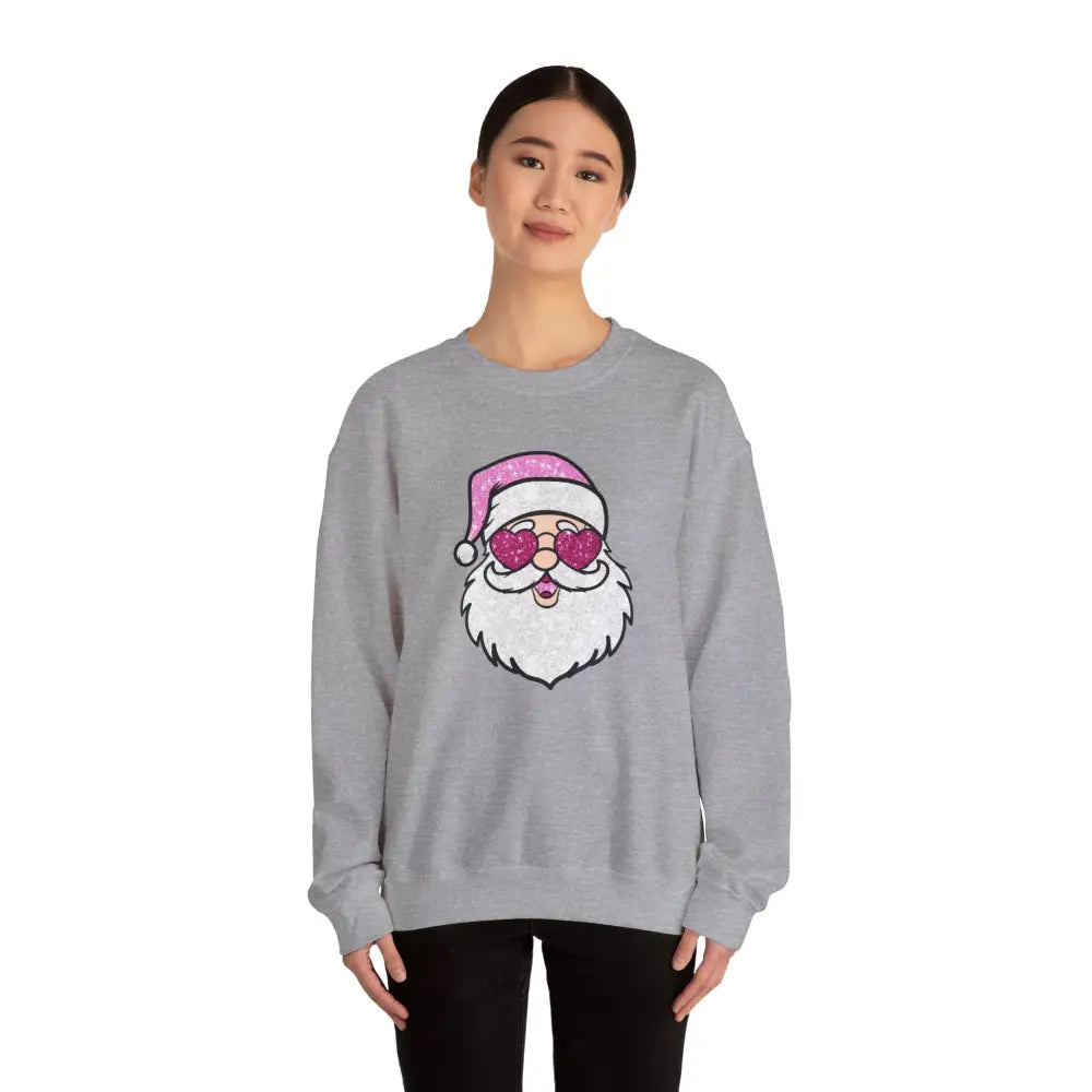 Glitzy Santa Crewneck Sweatshirt - Sweatshirt