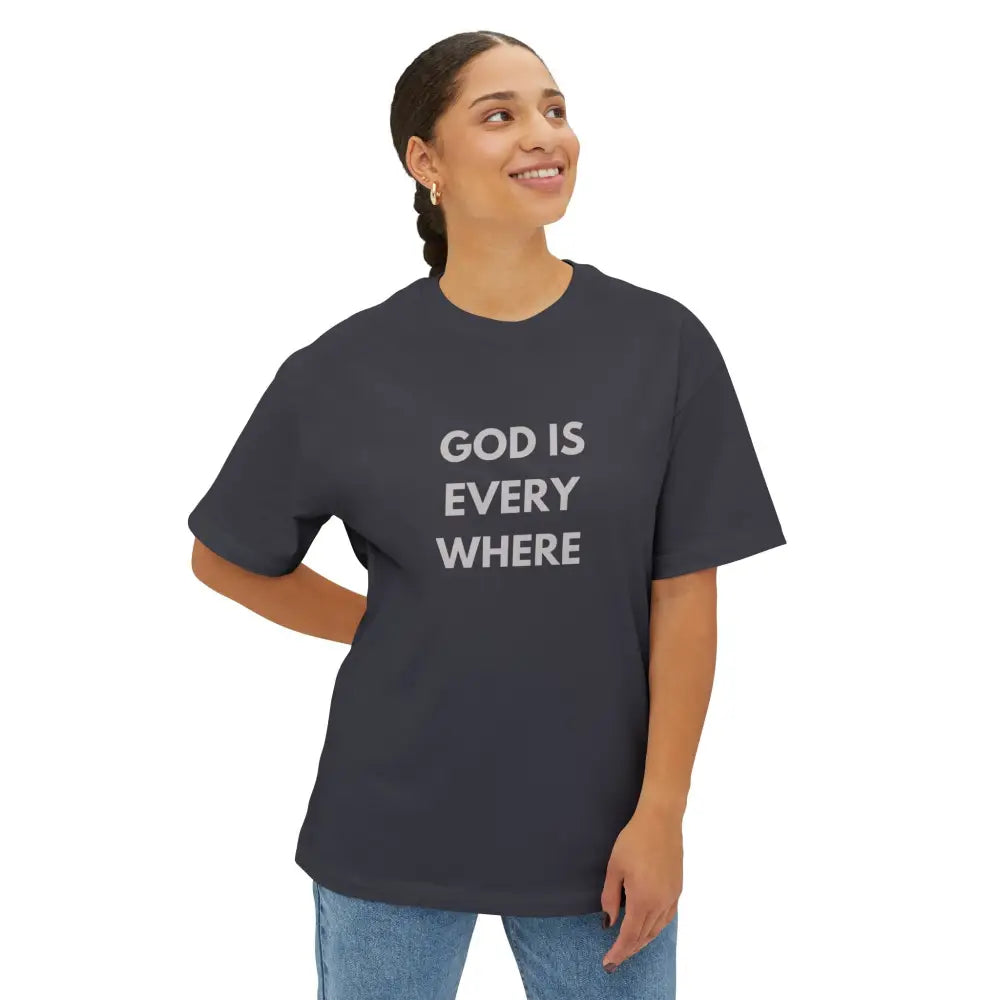God is Everywhere Oversized Boxy Tee - T-Shirt