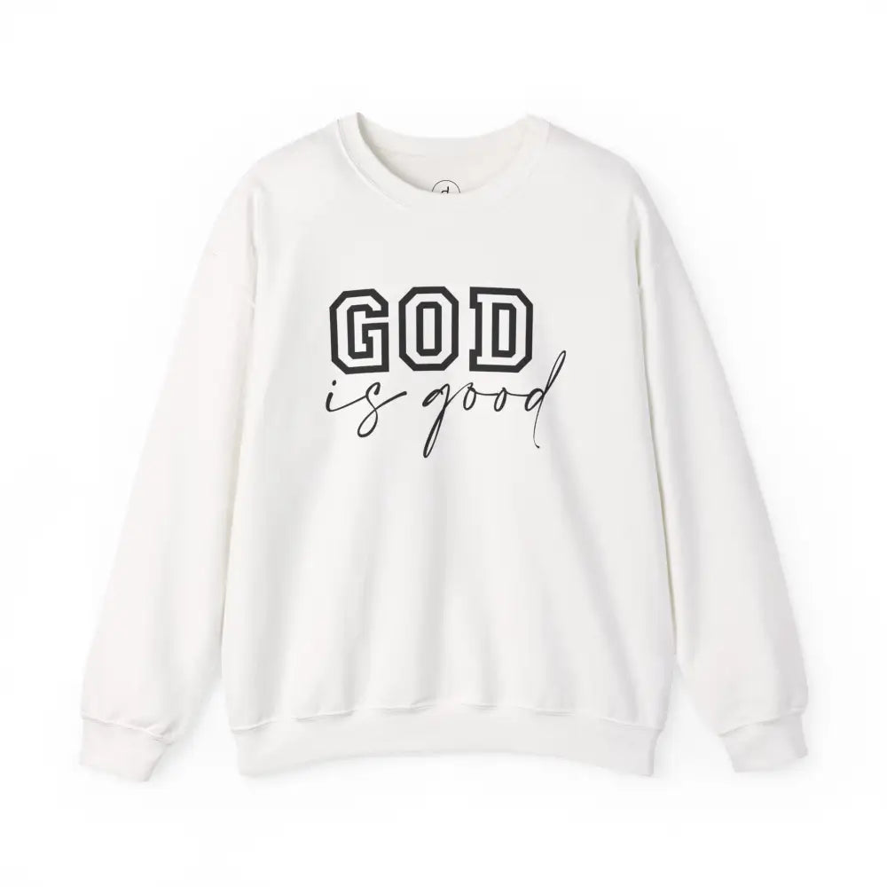 God is Good Crewneck Sweatshirt - S / White - Sweatshirt