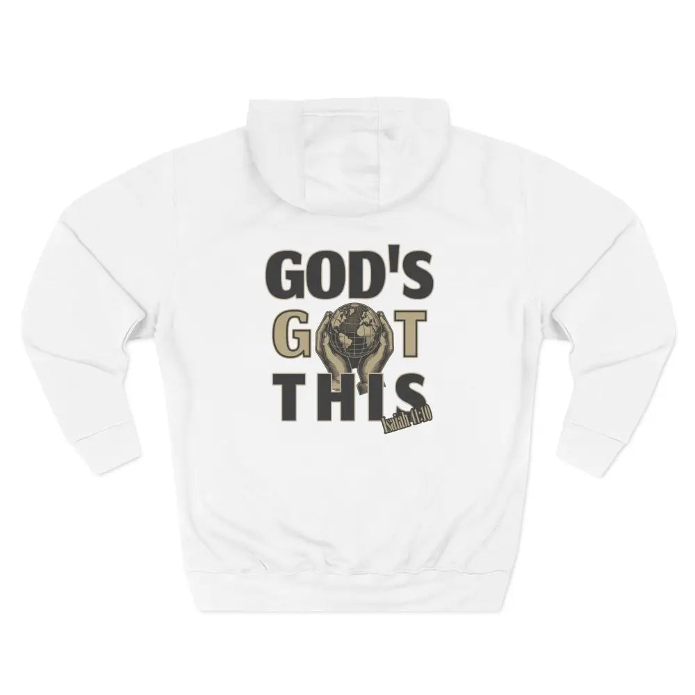 God’s Got This Three Panel Fleece Hoodie - S / White - Hoodie