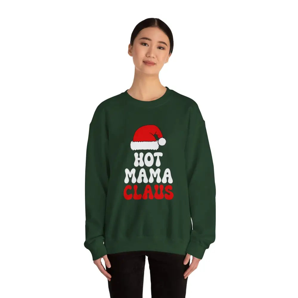 Hot Mama Claus Crewneck Sweatshirt - Sweatshirt