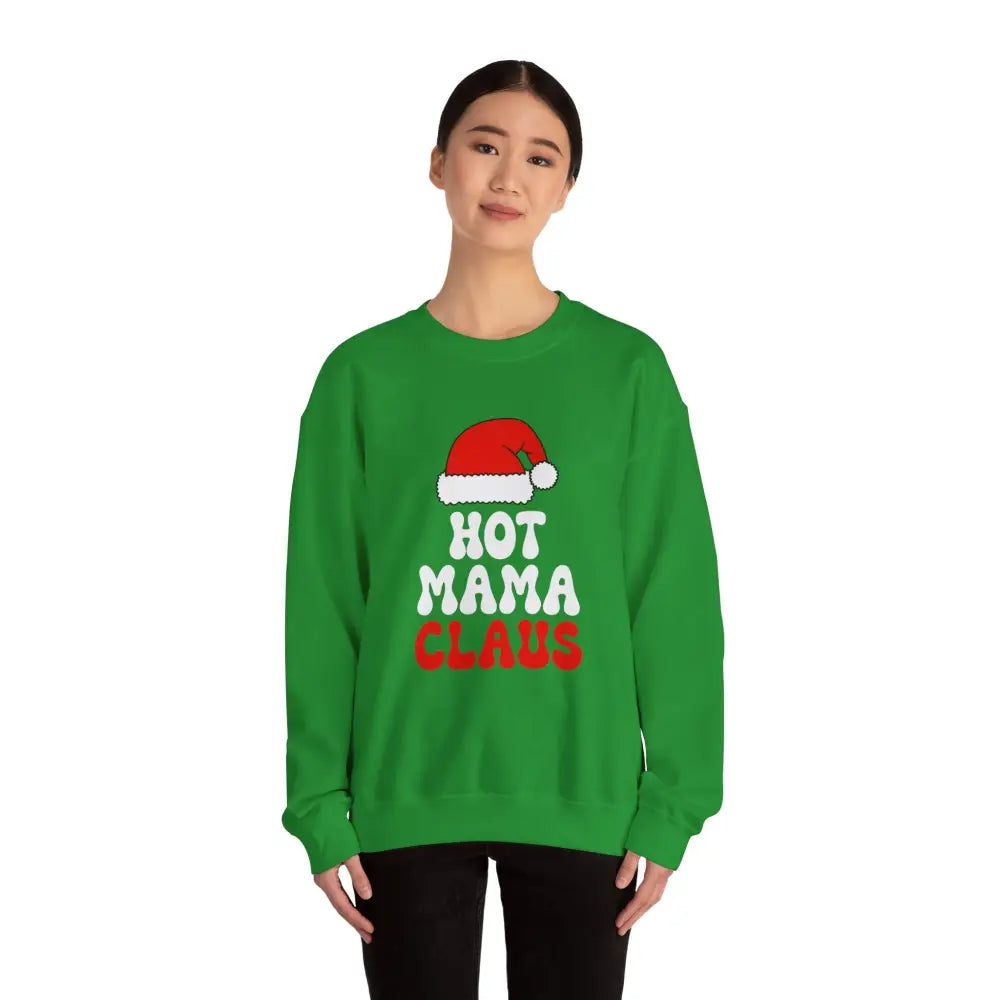 Hot Mama Claus Crewneck Sweatshirt - Sweatshirt
