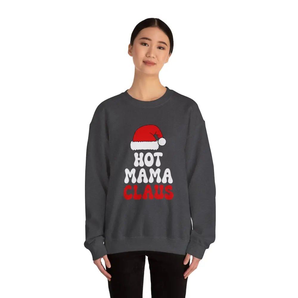 Hot Mama Claus Crewneck Sweatshirt - Sweatshirt