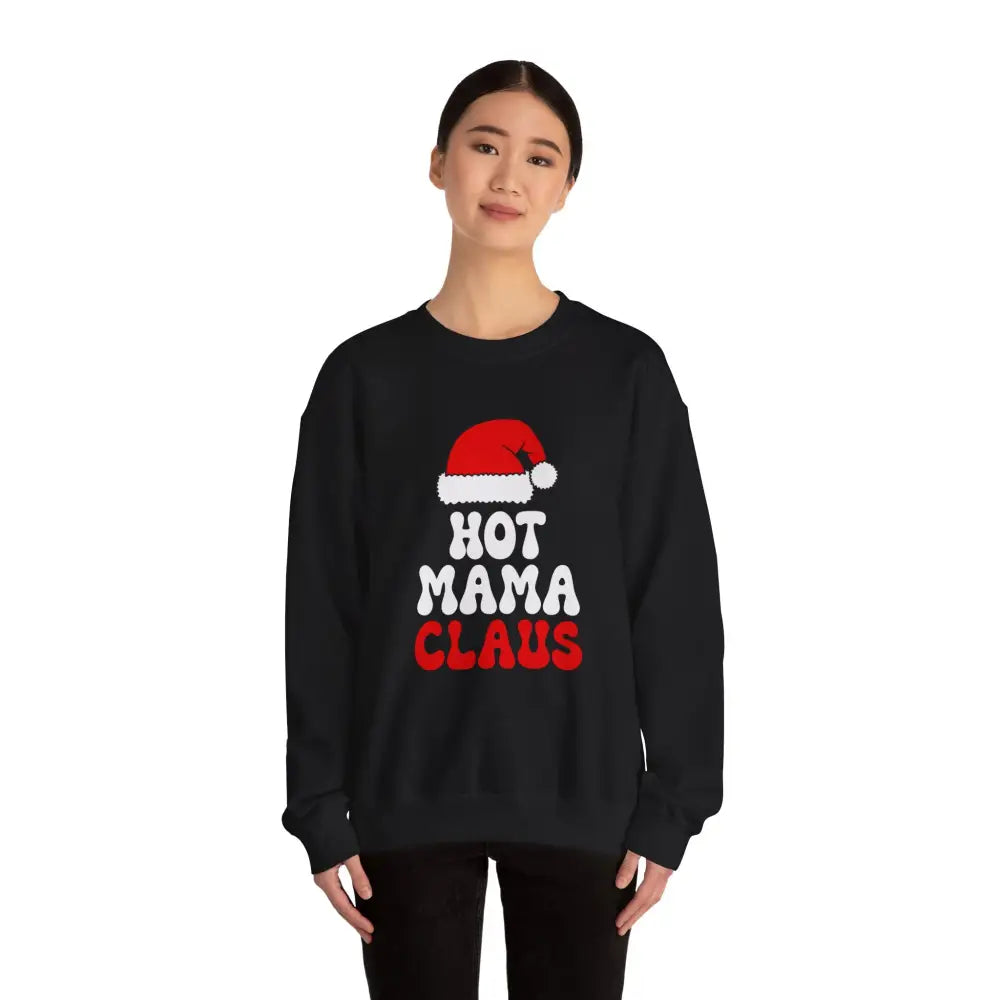 Hot Mama Claus Crewneck Sweatshirt - Sweatshirt