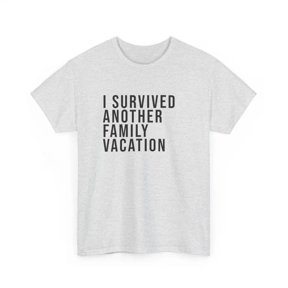 I Survived Vacation Tee - Ash / S - T-Shirt