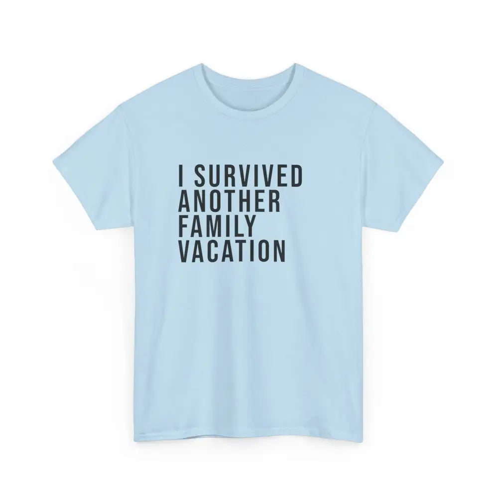I Survived Vacation Tee - Light Blue / S - T-Shirt