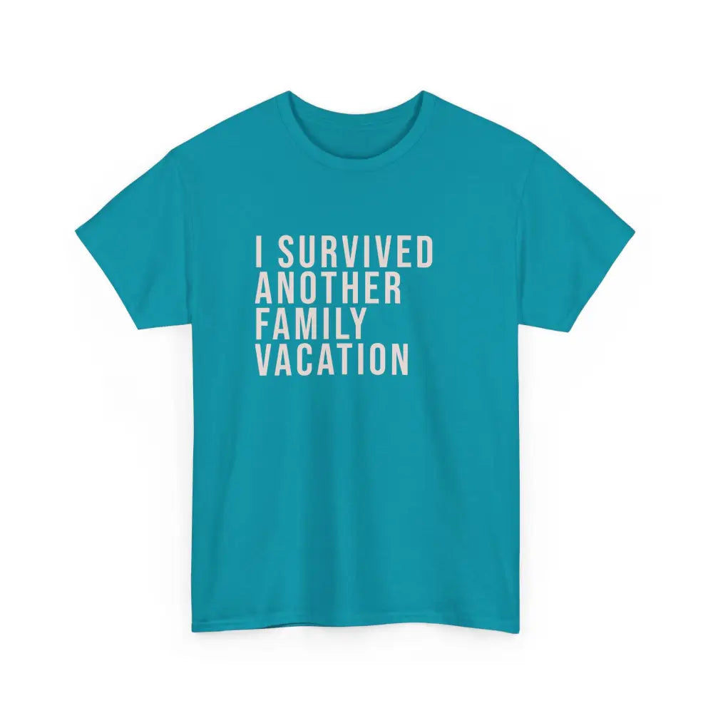 I Survived Vacation Tee - Tropical Blue / S - T-Shirt