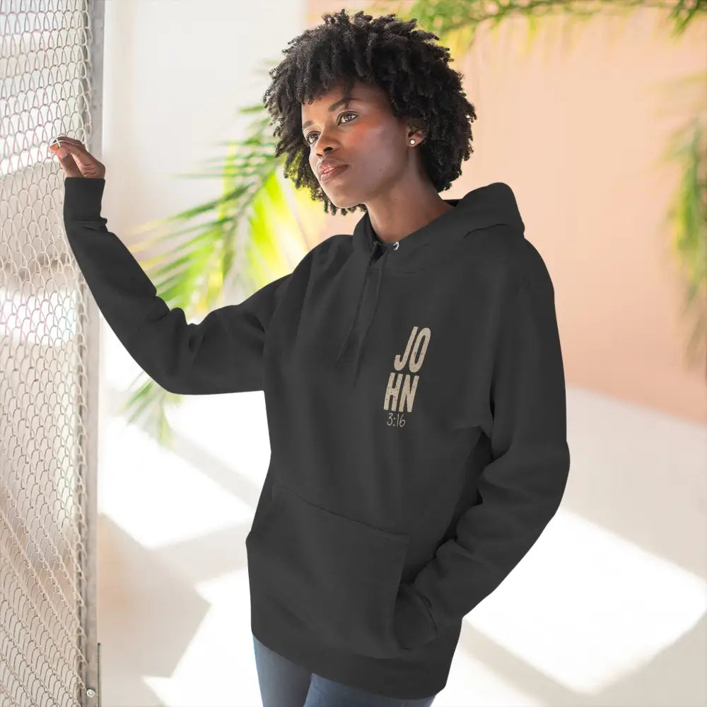John 3:16 Three-Panel Fleece Hoodie - Hoodie
