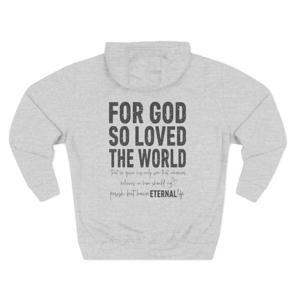 John 3:16 Three-Panel Fleece Hoodie - Hoodie