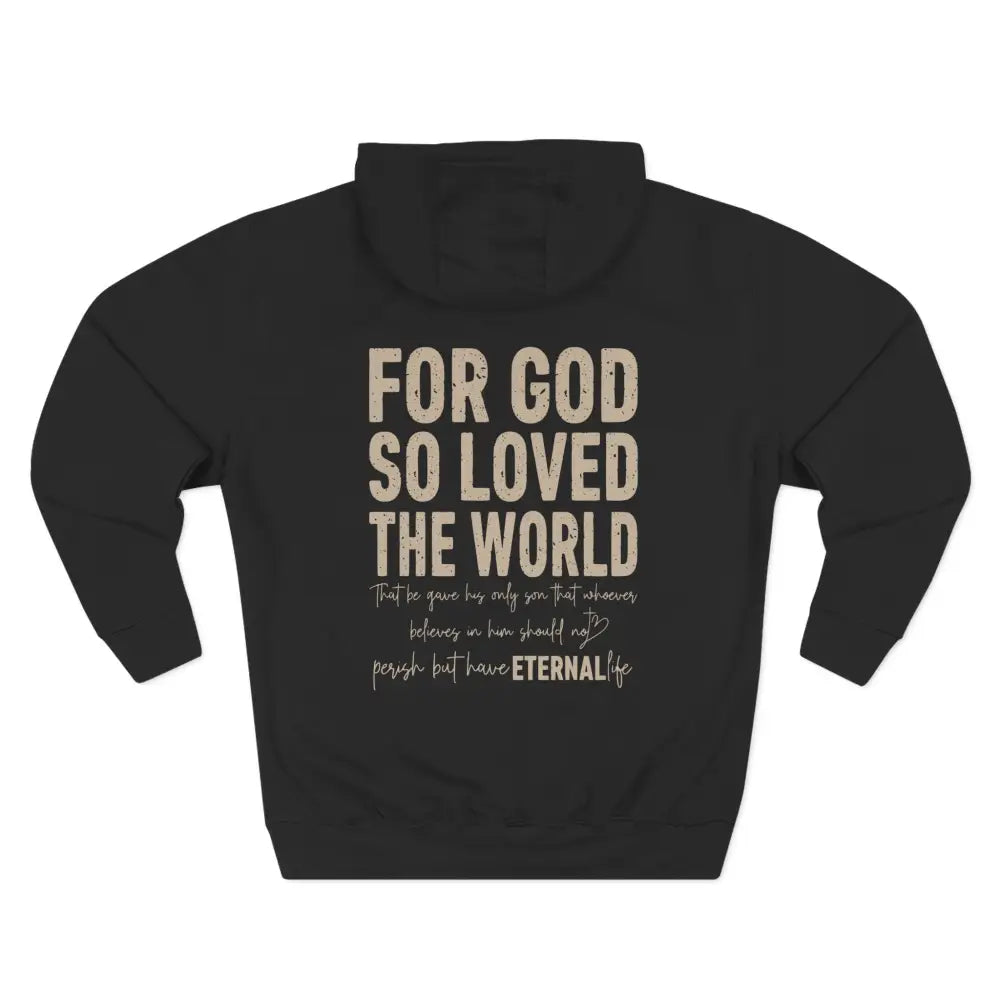 John 3:16 Three-Panel Fleece Hoodie - Hoodie