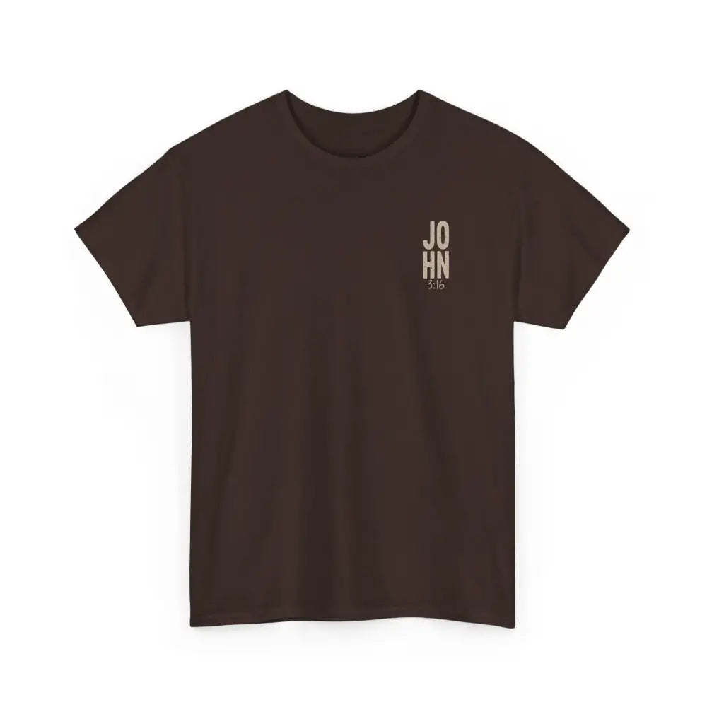 John 3:16 Unisex Heavy Cotton Tee - Dark Chocolate / S - T-Shirt