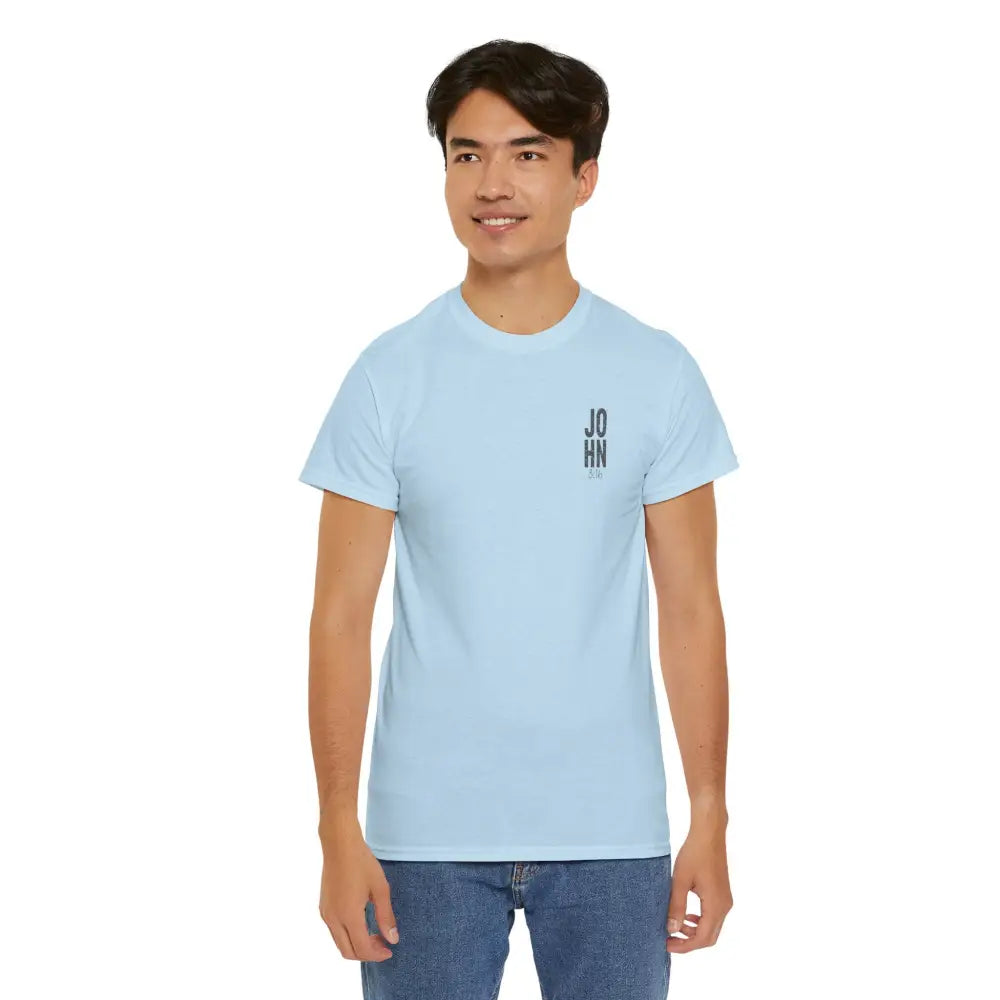 John 3:16 Unisex Heavy Cotton Tee - Light Blue / S - T-Shirt