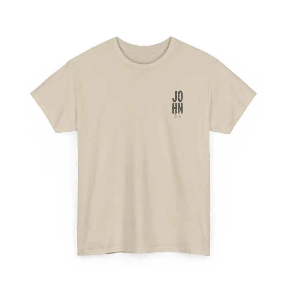 John 3:16 Unisex Heavy Cotton Tee - Sand / S - T-Shirt