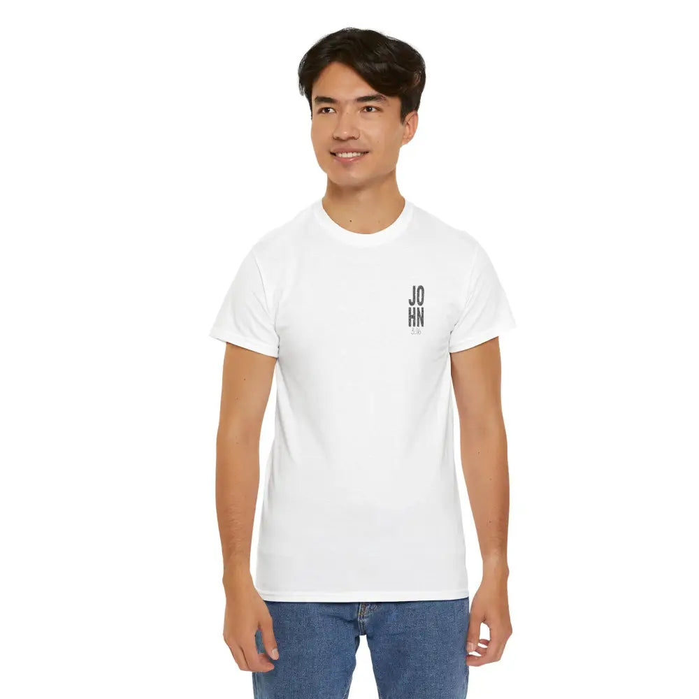John 3:16 Unisex Heavy Cotton Tee - White / S - T-Shirt