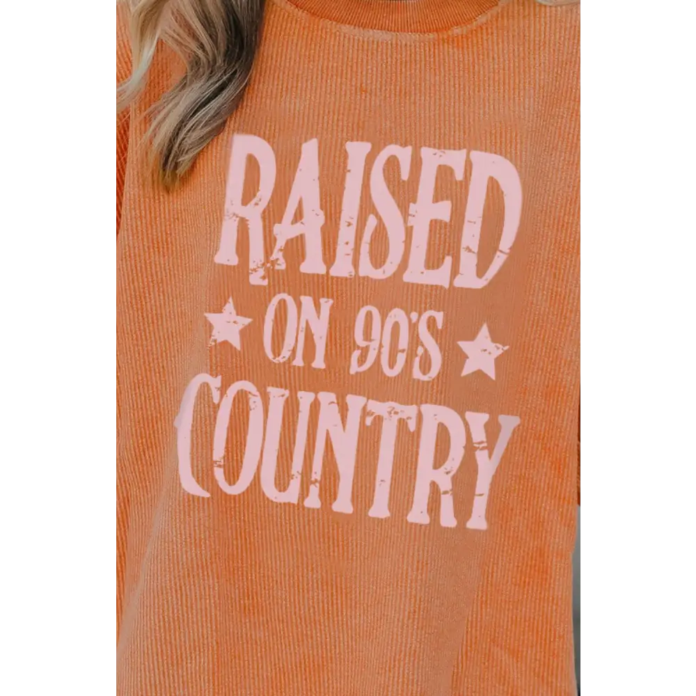 Letter Graphic Round Neck Long Sleeve Sweatshirt - Sweatshirt