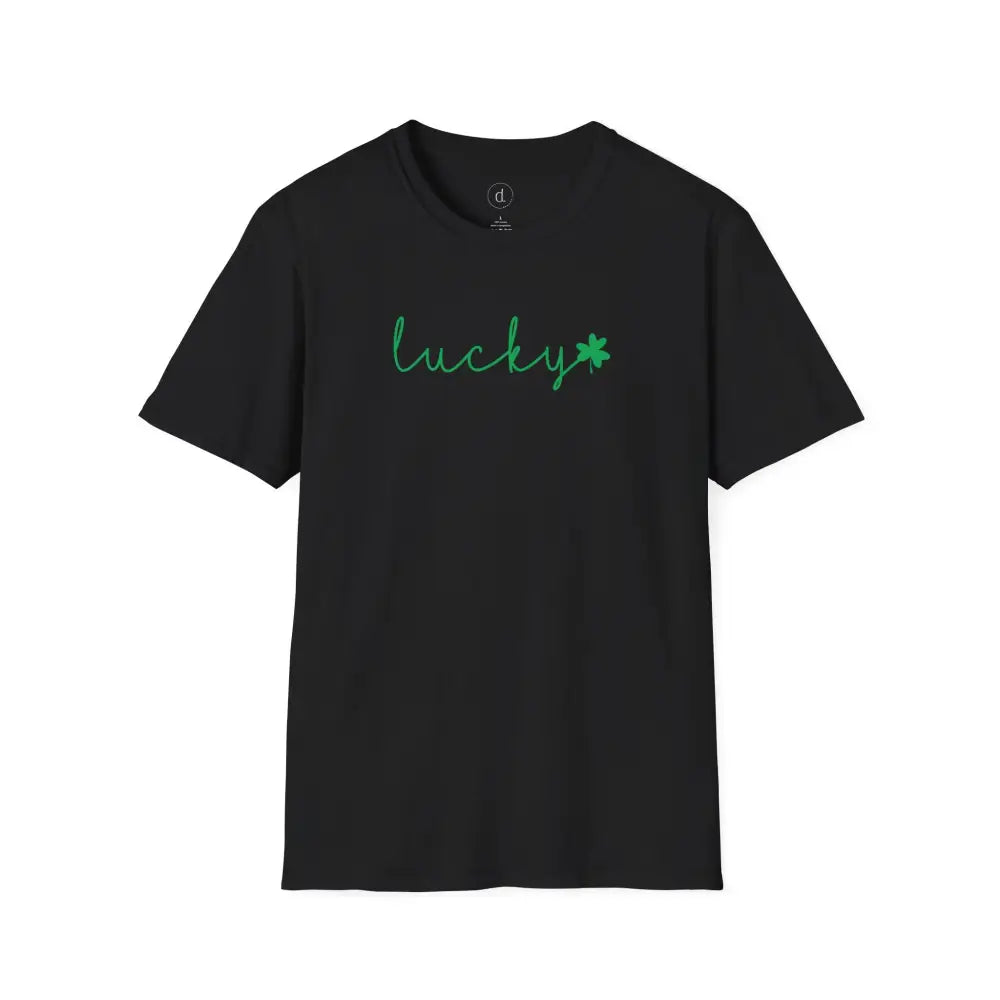 Lucky Script Softstyle T-Shirt - Black / XS - T-Shirt