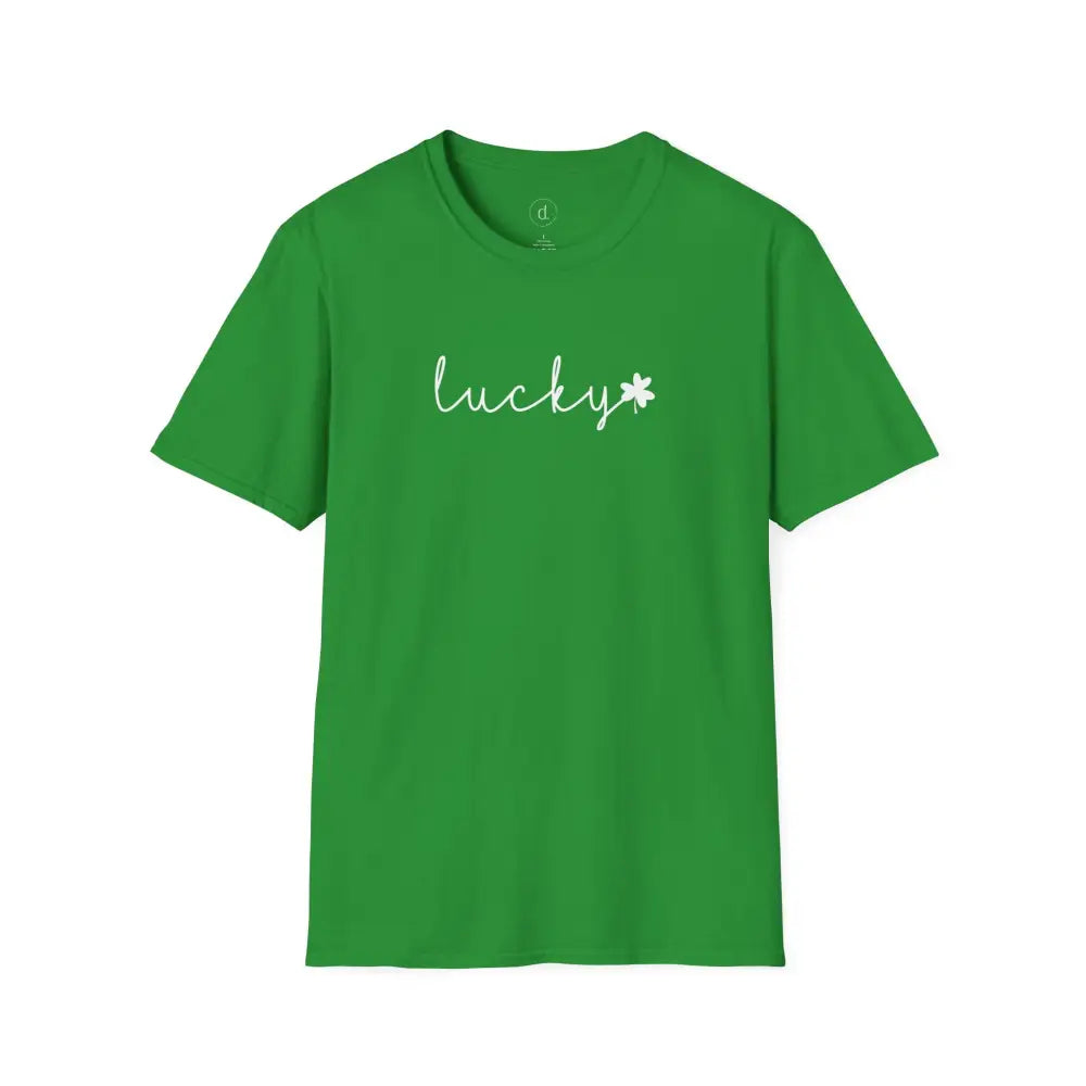 Lucky Script Softstyle T-Shirt - Irish Green / S - T-Shirt
