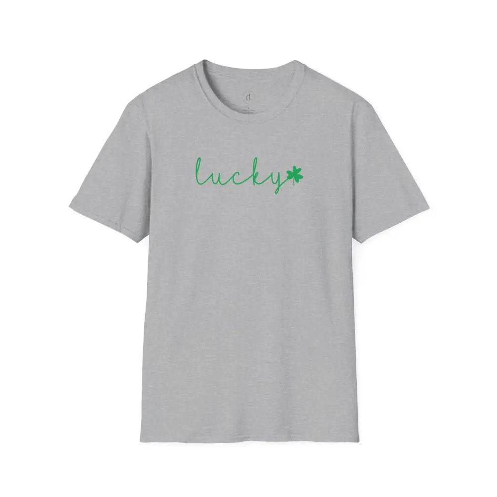 Lucky Script Softstyle T-Shirt - Sport Grey / XS - T-Shirt