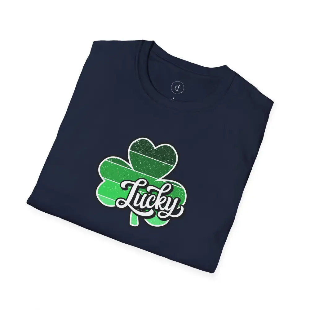 Lucky Striped Clover Softstyle T-Shirt - T-Shirt