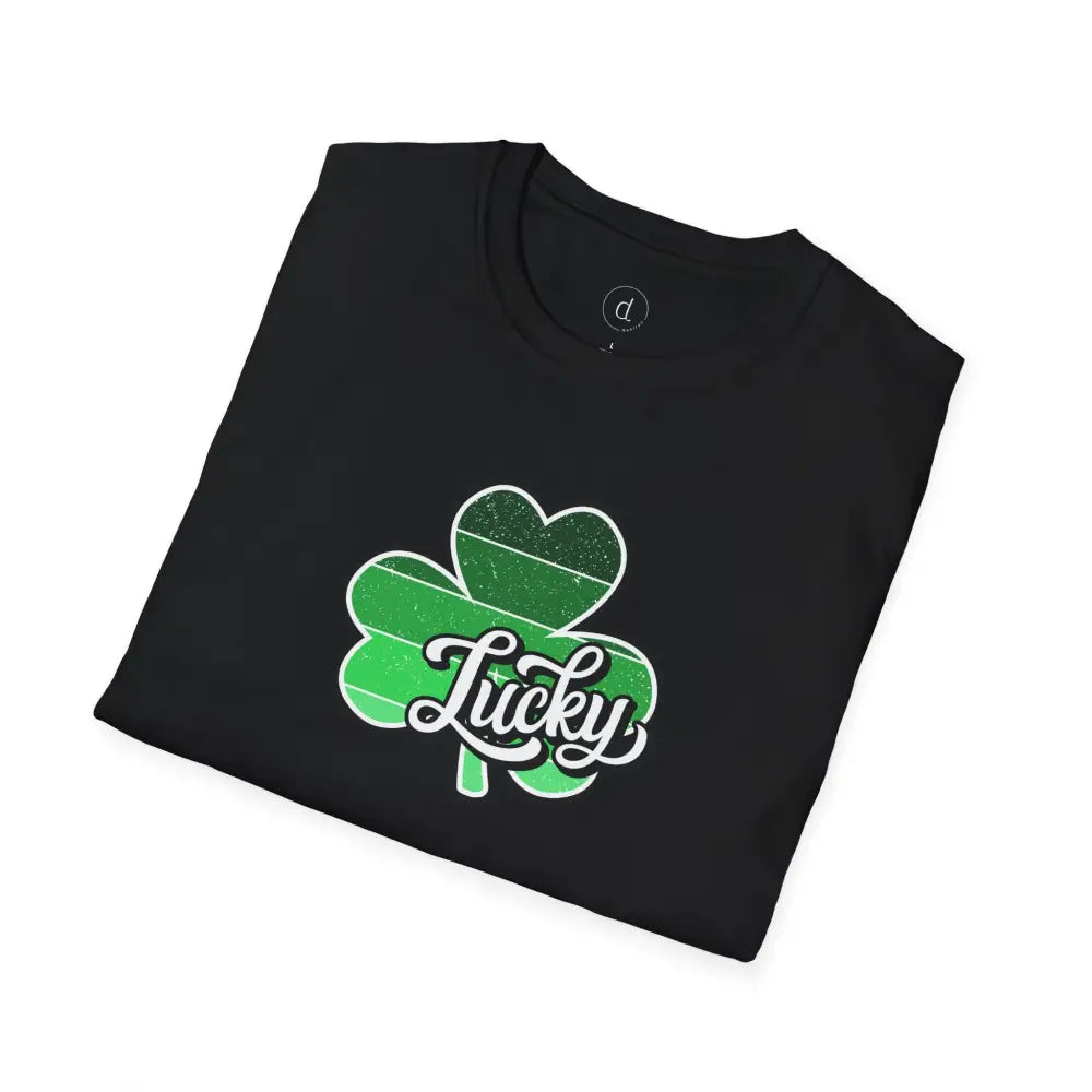 Lucky Striped Clover Softstyle T-Shirt - T-Shirt