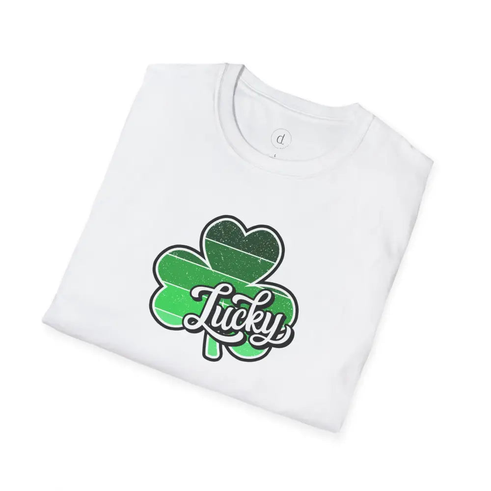 Lucky Striped Clover Softstyle T-Shirt - T-Shirt