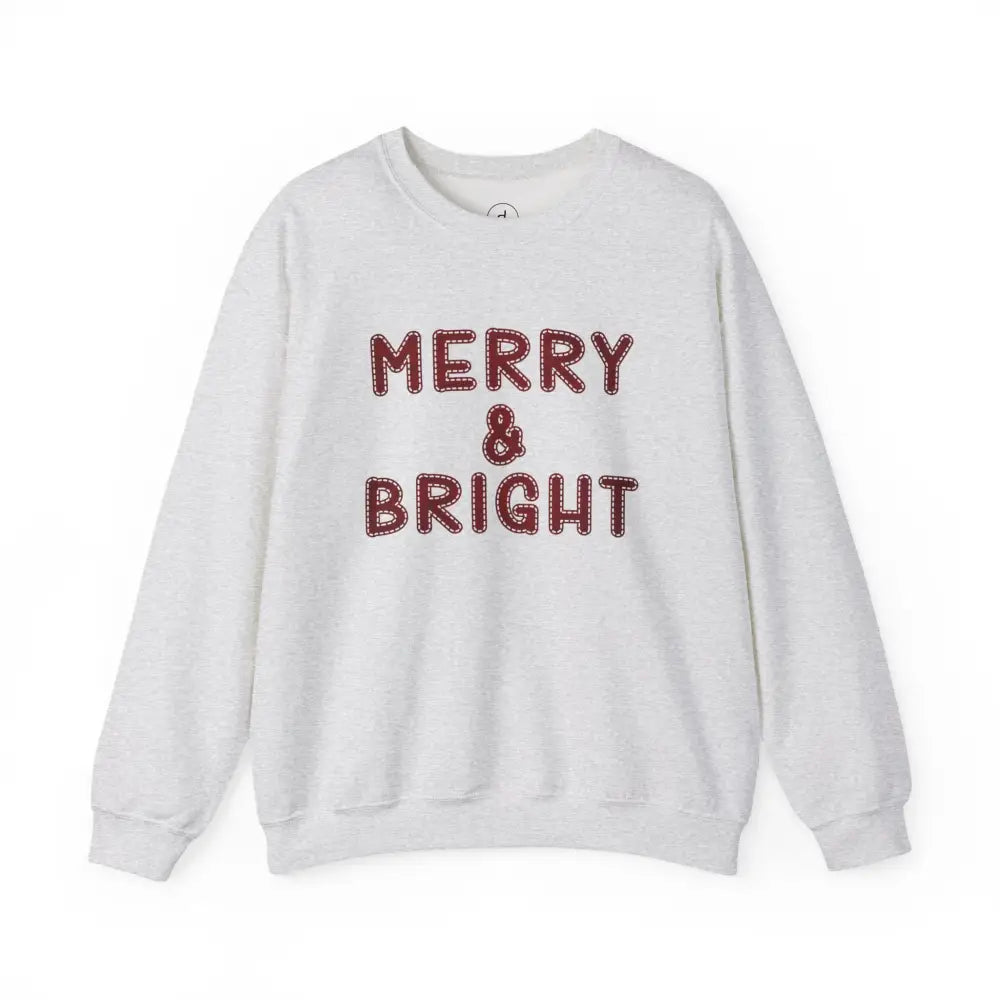 Merry & Bright Crewneck Sweatshirt - S / Ash - Sweatshirt
