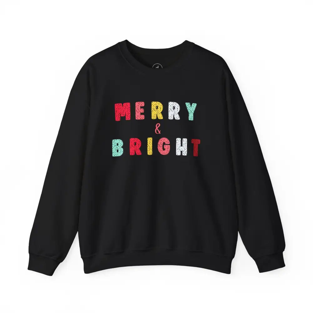 Merry & Bright Crewneck Sweatshirt - S / Black - Sweatshirt