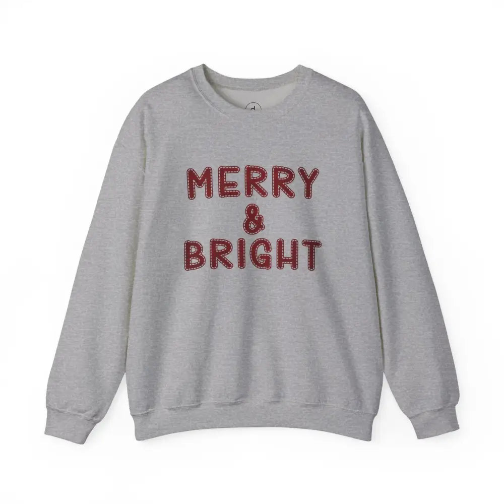 Merry & Bright Crewneck Sweatshirt - S / Sport Grey - Sweatshirt