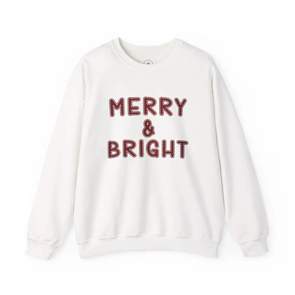 Merry & Bright Crewneck Sweatshirt - S / White - Sweatshirt