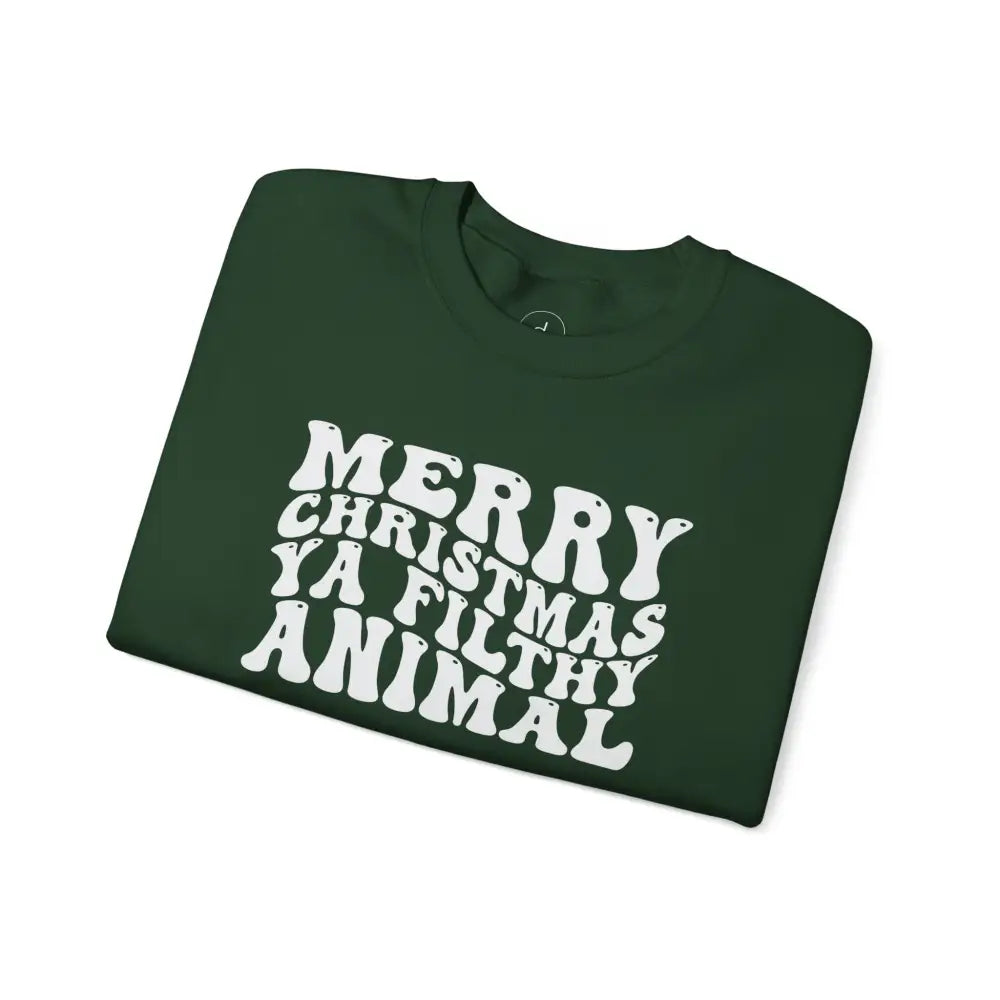Merry Christmas Ya Filthy Animal Crewneck Sweatshirt - Sweatshirt