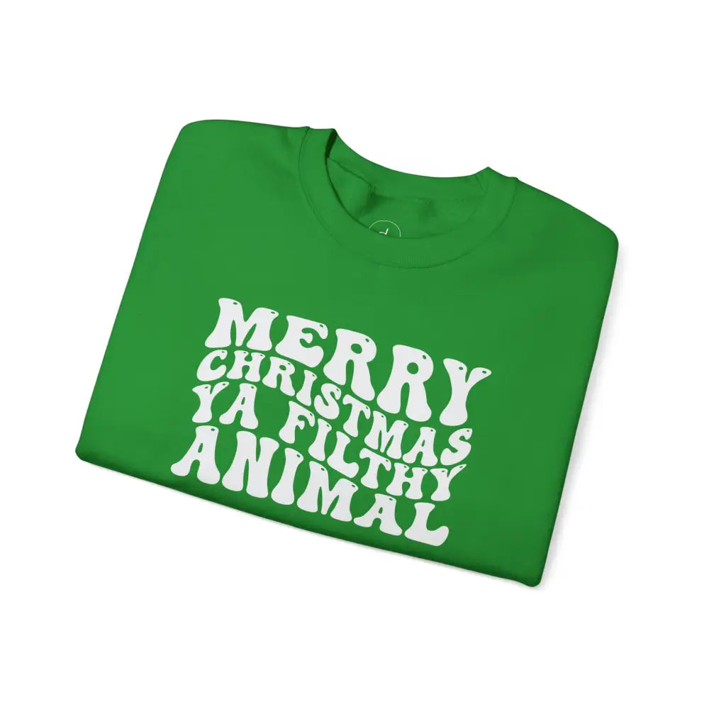 Merry Christmas Ya Filthy Animal Crewneck Sweatshirt - Sweatshirt