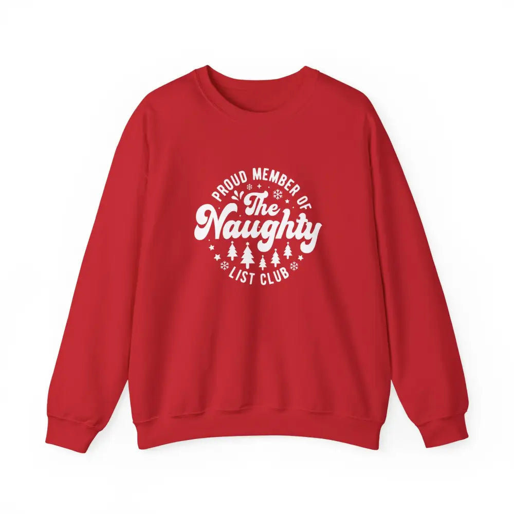 Naughty List Club Crewneck Sweatshirt - Red / S - Sweatshirt