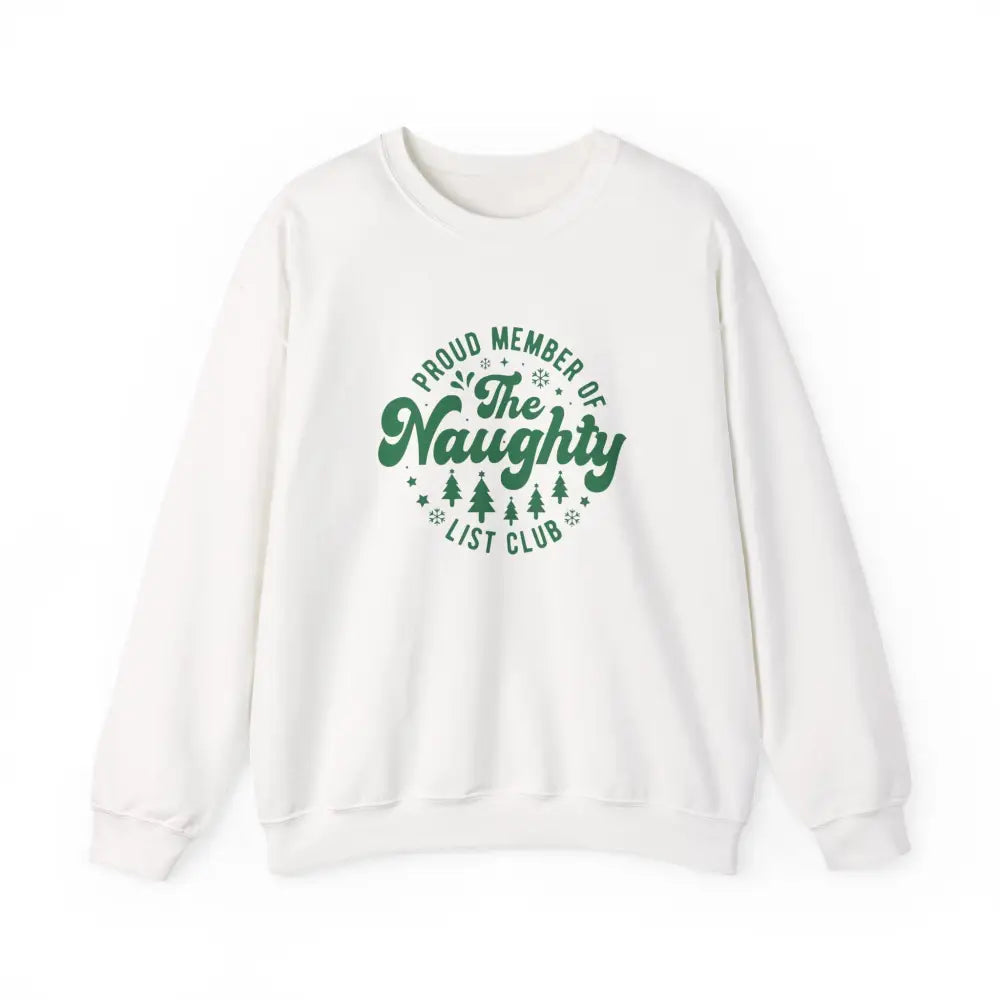 Naughty List Club Crewneck Sweatshirt - White / S - Sweatshirt