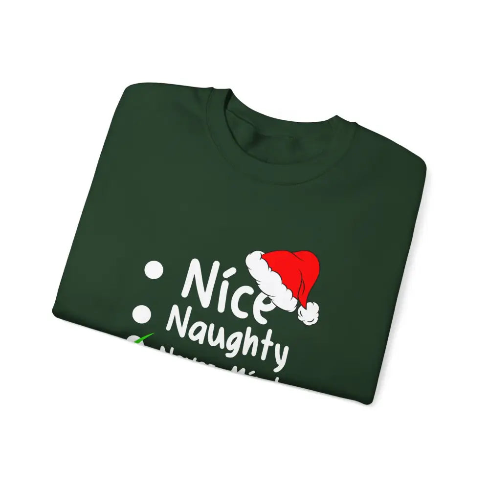 Naughty Nice Nevermind Crewneck Sweatshirt - Sweatshirt
