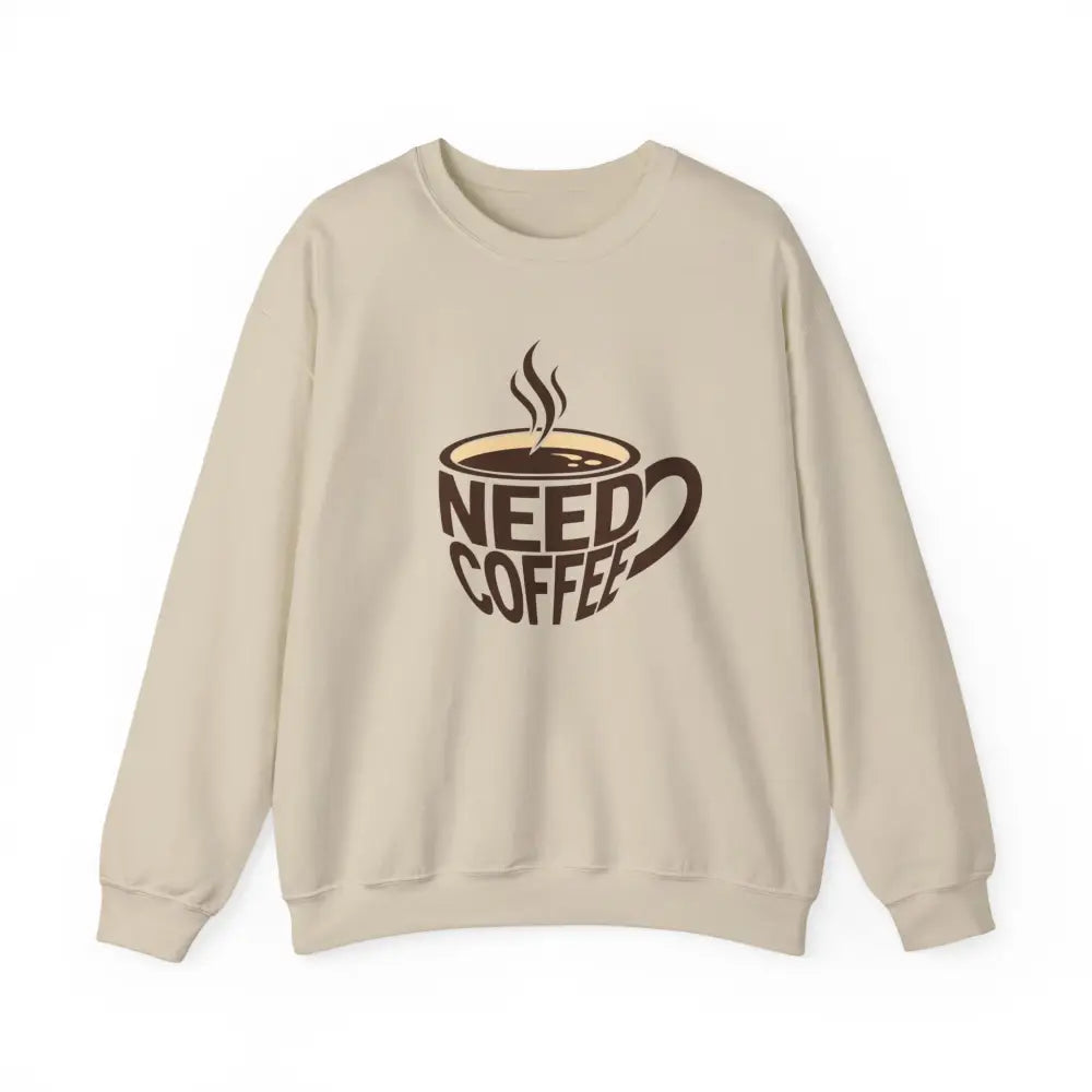 Need Coffee Sweatshirt - Sand / S - Sweatshirt