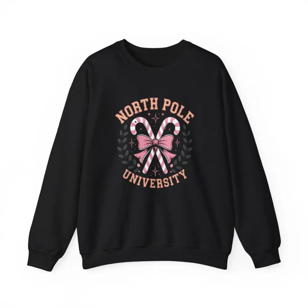 North Pole University Crewneck Sweatshirt - Black / S - Sweatshirt